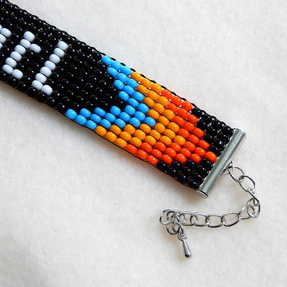 ATL atl bead bracelet, Atlanta MARTA colors, handmade, adjustable length - Picture 4 of 5